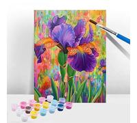 Flower Paint by Numbers for Adults, Painting by Numbers for kids 6-12, Paint by Number Canvas Kits Color with Brushes Acrylic Pigment, DIY Color Oil Painting for Gifts Home Wall Decor 28x35 Inch T-536