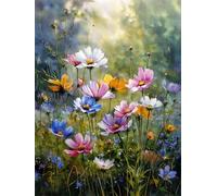 Flower Paint by Numbers for Adults, Plant Simple Painting by Numbers for Children, Cheerful Number Painting Craft, Premium Paint by Number Kits, for Home Decoration & Birthday Gifts 80x110cm z-214