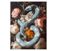 Flower Paint by Numbers for Adults, Snake Paint by Numbers for Children, DIY Hobbies for Adults Women Canvas for Painting 28 x 20Inches, Wall Art for Living Room Decor Gifts for Women model-1675