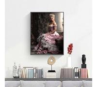 Flower Paint by Numbers for Adults, Woman Painting by Number Kits On Canvas, Adults Beginners DIY Acrylic Oil Craft Art Painting Kits with Brushes for Home Wall Decor 20 x 28 Inch PjY3450 X-N