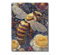 Flower Paint by Numbers for Children, 12 x 16 in Large Paint by Numbers for Adults Bee, DIY Oil Paintings Crafts Hobbies for Women Gifts With Brushes and Acrylic Pigment Home Wall Decor KSWWK232