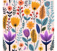 Flower Paint by Numbers for Children Abstract Paint by Number Canvas 50X50CM, DIY Acrylic Oil Paintngs Adults Beginners Art Craft Kits with 3 Brushes and Acrylic Pigment, Home Decor, Gifts for Women