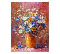 Flower Paint by Numbers Kit for Adults Abstract Craft Kits with Brushe and Acrylic Paint Set Canvas for Painting 24x32In, Canvas Wall Art Supplies for Fall Decor, Gifts for Women Room Decor JLYH-4990