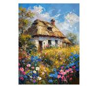 Flower Paint by Numbers Kit for Adults Cabin Acrylic Paint by Numbers 38x28In, Canvas Painting Craft Kits for Kids Wall Decor, Large Canvas Wall Art Painting for Home Decor Gifts for Women JLYH-2946