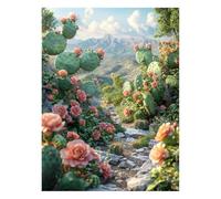 Flower Paint by Numbers Kit for Adults Cactus Craft Kits with Brushe and Acrylic Paint Set Canvas for Painting 40x54Inch, Canvas Wall Art Supplies for Fall Decor, Gifts for Women Room Decor JLYH-1442