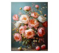 Flower Paint by Numbers Kit for Adults Landscape Acrylic Paint by Numbers 28 x 20 Inch Canvas Painting Craft Kits for Kids Wall Decor, Canvas Wall Art Painting for Home Decor Gifts for Women JLYH-1794