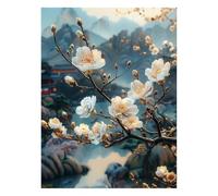 Flower Paint by Numbers Kit for Adults Landscape Craft Kits with Brushe and Acrylic Paint Set Canvas for Painting 20x28 In Canvas Wall Art Supplies for Fall Decor, Gifts for Women Room Decor JLYH-3455