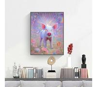 Flower Paint by Numbers Kit for Adults, Pig Paint by Number Kits on Canvas Without Frame, DIY Acrylic Arts and Crafts for Adults Beginners, for Home Wall Decor, Gifts for Women 100x135cm PjY1269 B-E
