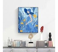 Flower Paint by Numbers Kit for Adults, Woman Paint by Number Kits on Canvas Without Frame, DIY Acrylic Arts and Crafts for Adults Beginners, for Home Wall Decor, Gifts for Women 40x50cm PjY3559 D-O