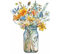 Flower Paint by Numbers Kits, Adults Paint by Numbers Color, DIY Fun Art Kits for Kids Beginners, Number Painting for Home Decor & Holiday Gifts, Stress Relief Relaxing, Without Frame 35x50cm z-137