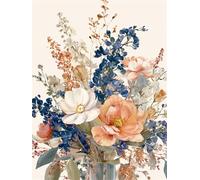 Flower Paint by Numbers Kits, Adults Paint by Numbers Plant, DIY Fun Art Kits for Kids Beginners, Number Painting for Home Decor & Holiday Gifts, Stress Relief Relaxing, Without Frame 70x95cm z-210
