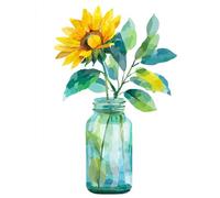 Flower Paint by Numbers Kits, Adults Paint by Numbers Sunflower, DIY Art Kits for Kids Beginners, Number Painting for Home Decor & Holiday Gifts, Stress Relief Relaxing, Without Frame 70x95cm z-202
