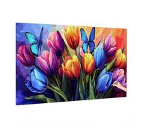 Flower Paint by Numbers Kits, Large Paint by Numbers for Adults Colour 70x30cm, DIY Adult Crafts for Beginner, Canvas Oil Painting Kit for Kids, Hobbies for Adults Women, Room Decor, Autumn Decor W-51