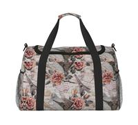 Flower Paris Eiffel Tower Handheld Crossbody Travel Bag Weekender Bag Carry Travel Bag Duffle Bag Gym Bag for Men Women