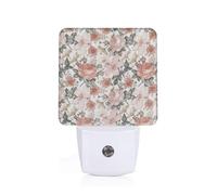 Flower Paris Eiffel Tower Led Night Light Plug in, Modern Nightlight Dusk to Dawn Sensor Wall Night Lights for Hallway Bedroom Stairway