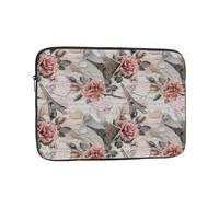 Flower Paris Eiffel Tower Pattern 15 inch laptop bag, inner protective sleeve, portable and suitable for business trips or travel
