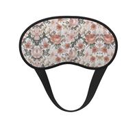 Flower Paris Eiffel Tower Print Blackout Sleep Mask - Side Sleeper Eye Cover, Soft Comfort, Perfect for Travel, Meditation