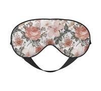 Flower Paris Eiffel Tower Print Breathable Full-Cover Eye Mask Stylish Adjustable Nap Night Restful Environment