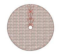 Flower Paris Eiffel Tower Print Christmas Tree Skirt Holiday Decor Xmas Mat Festive Halloween Parties Accessory