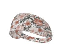 Flower Paris Eiffel Tower Printed Non Slip Headband Women, Versatile Daily Sport Use, Yoga Running Gym Cycling Workout