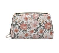 Flower Paris Eiffel Tower Printed Zippered Toiletry Bag, Wide Open Storage Case for Personal Care Items and Cosmetics