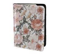 Flower Paris Eiffel Tower Printing Passport Holder, Travel Essentials,Card And Passport Anti Theft Wallet,Sized To Fit All Standard Passports