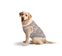 Flower Paris Eiffel Towerprint Large Pets Vest Party Travel Breathable Summer Lightweight Soft Cozy Sleeveless