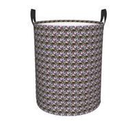 Flower Paris Eiffel Towers Print Large Round Laundry Hamper Waterproof Storage Basket Washable Organizer Household