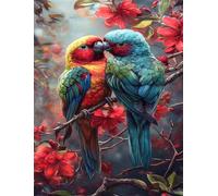 Flower Parrot 300 Piece Jigsaw Puzzle for Adults, Creativity, Challenging and Difficult Puzzle, Brain Teaser Puzzles for Adults 300 Pieces for The Whole for Women, Men