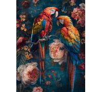 Flower Parrot Jigsaw Puzzle 4000 Piece, Puzzles for Adults 4000, The Impossible Challenge, Jigsaw Puzzle Games Classic Educational, Wooden Puzzles, for Home Wall Decoration Gift FNKL1-530