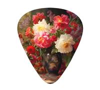 flower party Stylish and durable guitar picks, three types of thin, medium and heavy guitar picks (12 pieces), suitable for guitar, bass, electric guitar, ukulele,