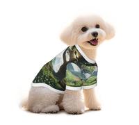 Flower Path Dog T-Shirt Clothes Apparel Puppy Vest Pet and Elastic Tank Top Clothing, Dogs Cats Pullovers Cute Breathable Soft Medium