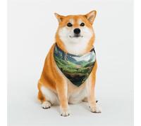 Flower Path Pet Scarf Stylish Triangle Bid Scarf Bandana Pet Accessory,Washable Pet Kerchief for Girl Boy Dogs or Cats Large