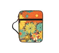 Flower Pattern Bible Cover Case Waterproof Bible Bag with Handle Organizer Storage Book Cover for Bible Study