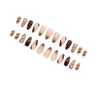 Flower Pattern French False Nails Floral Embossed Design Quick Application for Teachers Salespersons Formal Attire French False Nail