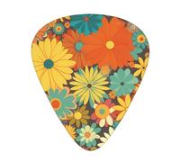Flower Pattern Guitar Plectrums, 12 Pcs Lightweight Guitar Plectrums, 0.46mm/0.71mm/0.96mm Thickness For Acoustic Guitar Acoustic Electric Guitar Ukulele Bass