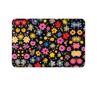 Flower Pattern Printed Welcome mat 16x24 inch Doormat Suitable for Bathroom, Living Room, Balcony, Entrance Door