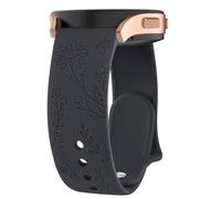 Flower Pattern Strap compatible with Garmin Vivoactive 5/3/3 Music,Venu Sq/Sq Music/Sq 2/Sq 2 Music,Venu/Venu 2 Plus for Women Men, 20mm Fashionable Adjustable Silicone Straps(Midnight blue)