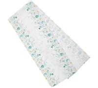 Flower Pattern Tablecloth 229x33x0.5cm for Rectangular Tables | Polyester Coating, Light Green Rustic Vintage Style, for Buffet Tables, Console Tables, Café Use