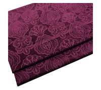 Flower Pattern Velvet Fabric by The Meter 145cm 57'' Wide Floral Decorative Velvet Fabric for Furniture Upholstery, DIY Crafts, Curtain, Home Decor(Color:Fuchsia red)