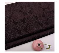 Flower Pattern Velvet Fabric by The Meter 145cm 57'' Wide Floral Decorative Velvet Fabric for Furniture Upholstery, DIY Crafts, Curtain, Home Decor(Color:Dark Coffee)