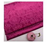 Flower Pattern Velvet Fabric by The Meter 145cm 57'' Wide Floral Decorative Velvet Fabric for Furniture Upholstery, DIY Crafts, Curtain, Home Decor(Color:Rosy red)