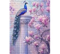 Flower Peacock Jigsaw Puzzles for Adults 5000, 5000 Piece Jigsaw Puzzles, Classic Educational Jigsaws, Impossible de Assemble Handmade, Challenging Puzzle, Fun Family Activities FNKL0-472