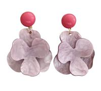 Flower Pendant Earrings Comfortable Ear Jewelry Resin Alloy Texture Perfect for Present Giving or Own Use Vacation Fashion Earrings Casual