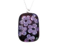 Flower Pendant, Glass Flower Pendant, Glass Pendant, Dichroic Glass Pendant, Handmade Glass Pendant