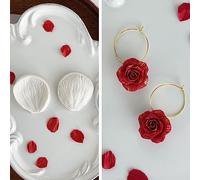 Flower Petal Clay Cutters - for Earrings Making, 1pcs Petal Press Polymer Clay Mold, Cutters for Polymer Clay Jewelry Making