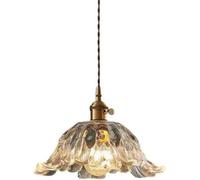 Flower Petal Glass Pendant Light Clear Nordic Modern Lighting Fixture Kitchen Island Large Ceiling Hanging Lamp d Floral Chandelier for Dining Room Bedroom Farmhouse