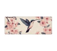 Flower-Picking Honeybee Mouse Pad In Big Extended Non-Slip Rubber Base Mousepad With Stitched Edges Gaming Pc Desktop Large Mouse Pad 11.8x31.5