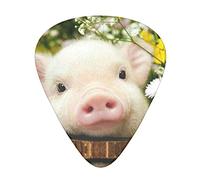 flower pig Guitar Picks 12 Pack Set Guitar Gift for Bass Picks Acoustic Guitars Plectrums with Clear Storage Box