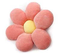 Flower Pillow Cushion,Kawaii Plush Flower Shaped Cushion Pillow,Flower Floor Pillow Cute Room Decor fluffy Pillow for Sofa Bedroom Decorations,Pink Daisy Flower Cushion,35-40 cm/13.8 in
